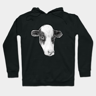 Cow Drawing - Speckled Nose Hoodie